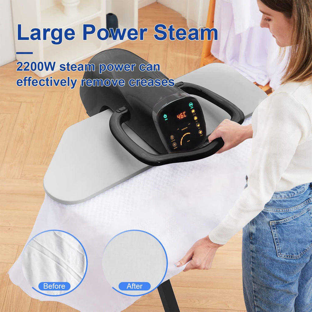 42" Steam Iron Press with LED Touchscreen, 1800W, 5 Settings