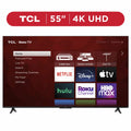 TCL 55′′ 4-Series 4K UHD HDR Smart TV with Roku, Voice Control, and 4 HDMI Inputs