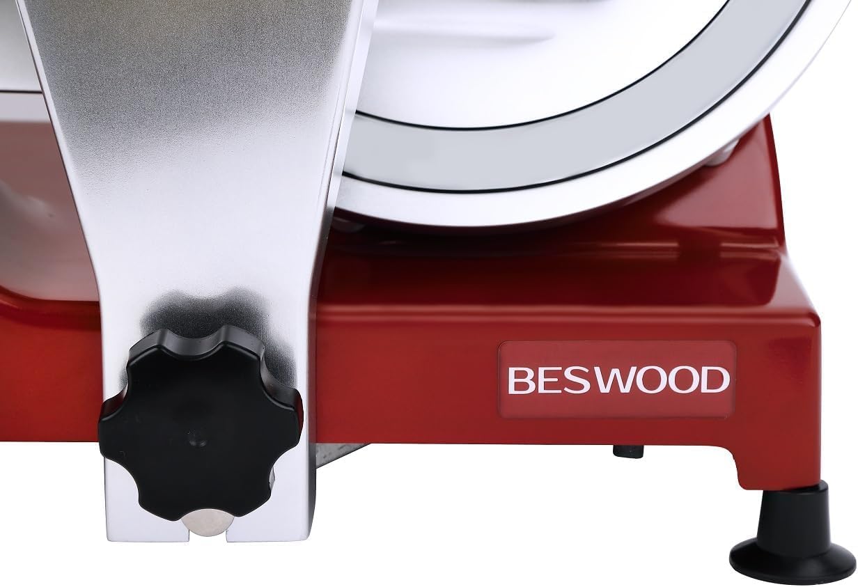10" Electric Deli Meat Slicer, 240W, Red, Commercial/Home Use