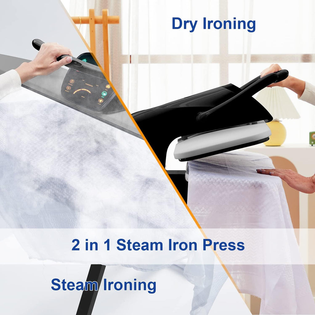 42" Steam Iron Press with LED Touchscreen, 1800W, 5 Settings