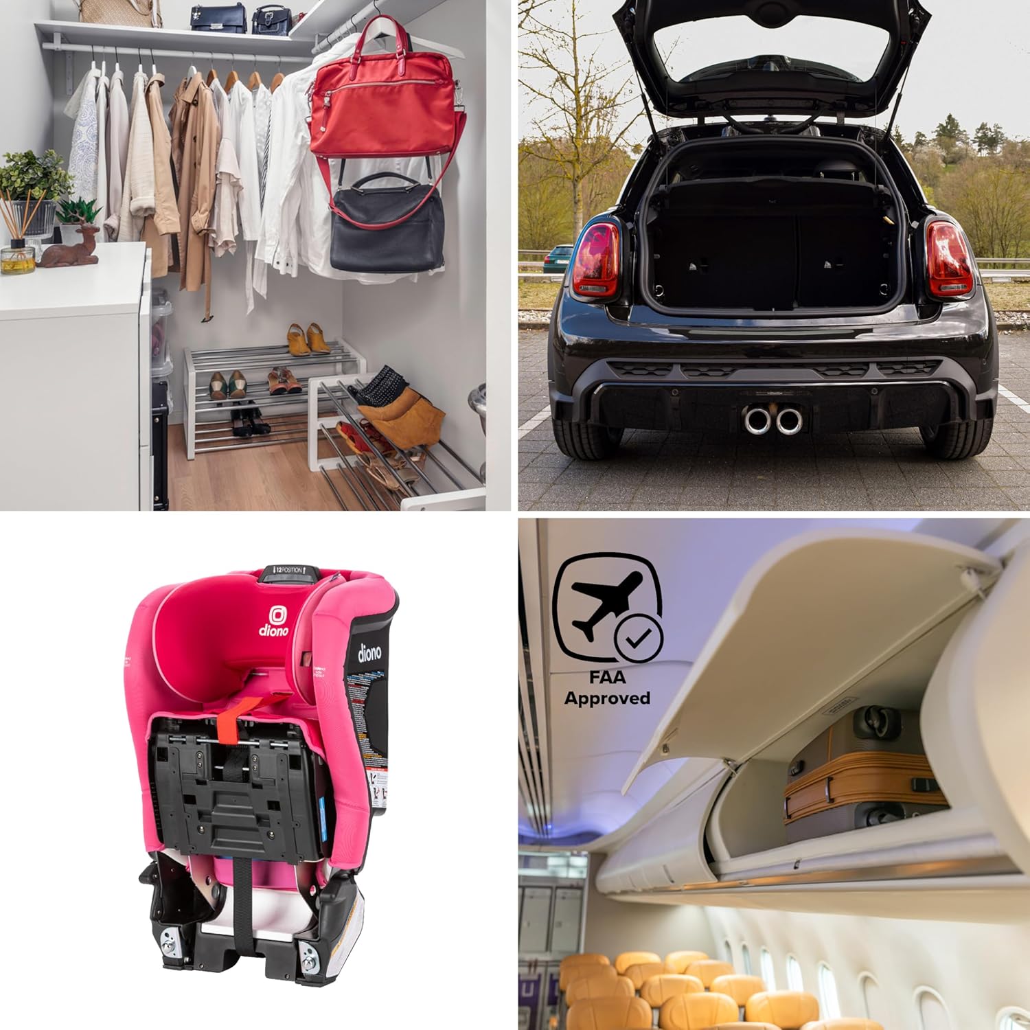 Diono Radian 3RXT SafePlus Convertible Car Seat, Pink Cotton Candy
