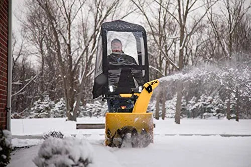 Arnold Deluxe Universal Snow Thrower Cab, Black – Fits Most Two & Three-Stage Snow Blowers, Includes Storage Pouch & Reflective Fabric
