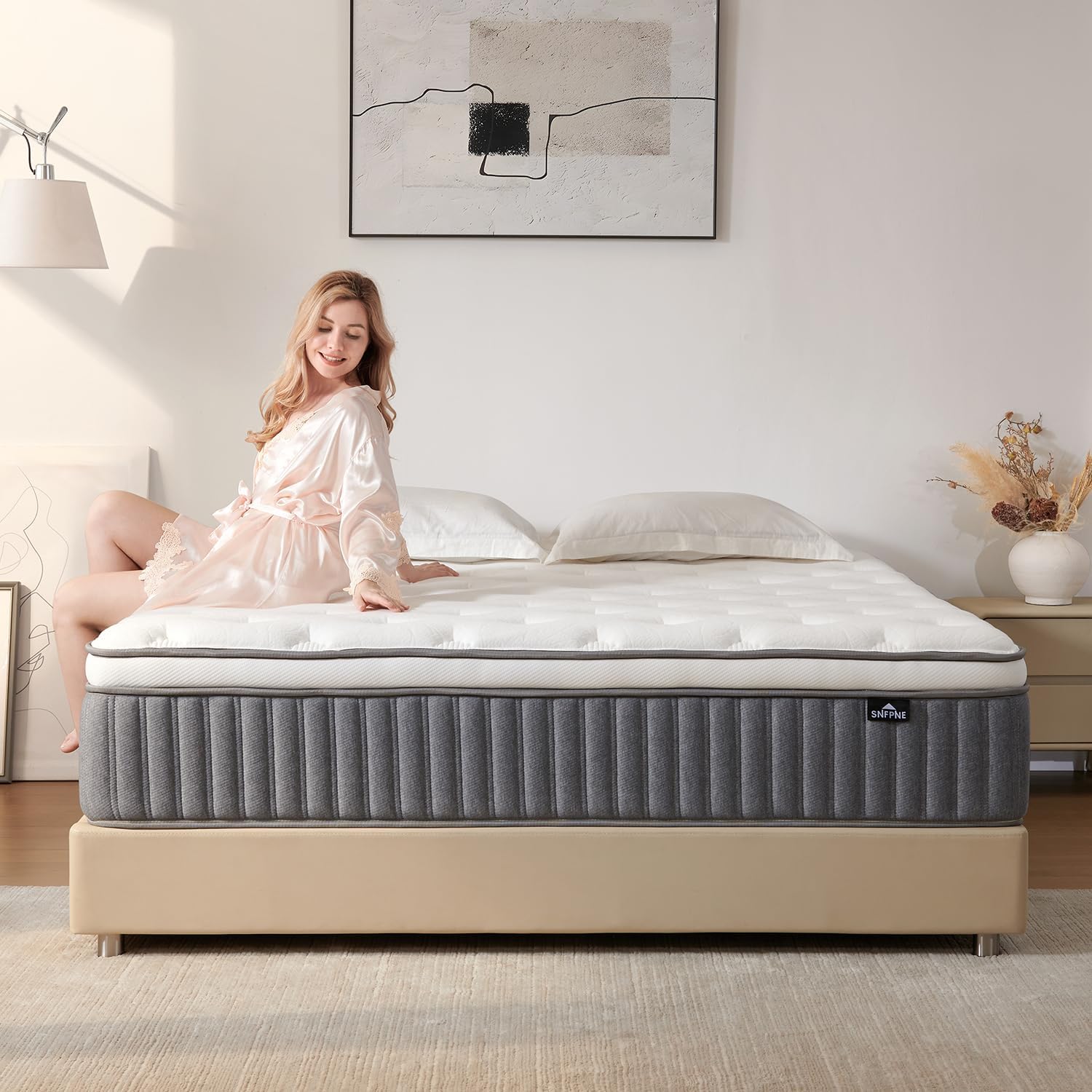 Queen 12" Hybrid Memory Foam Mattress, Medium Firm, CertiPUR-US