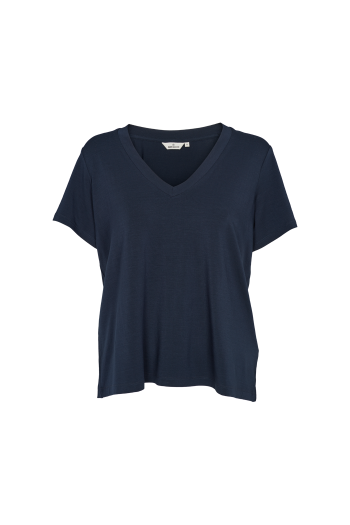Joline Top – Encolure V Bleu Marine