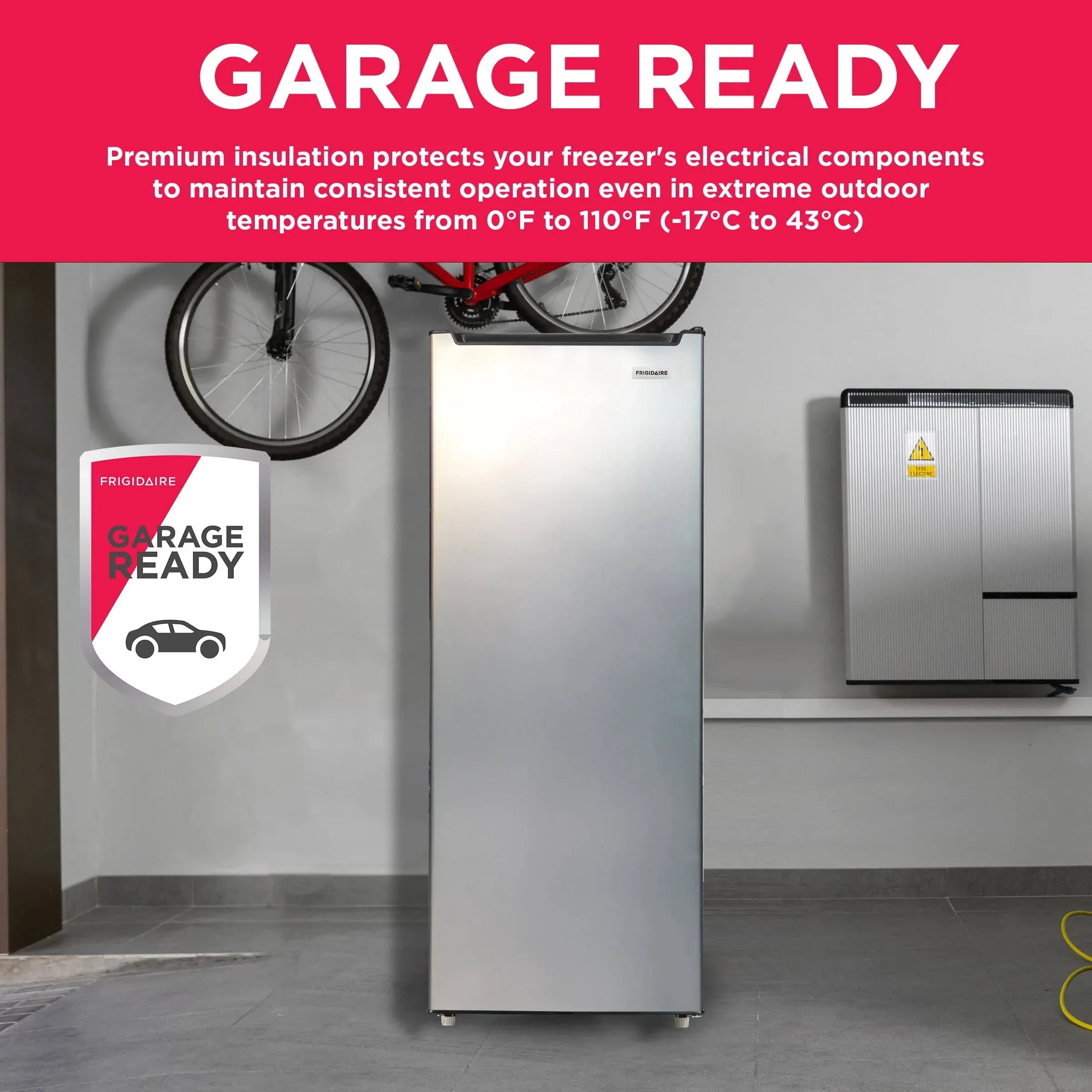 Frigidaire 6.5 Cu. ft. Upright Freezer, Platinum