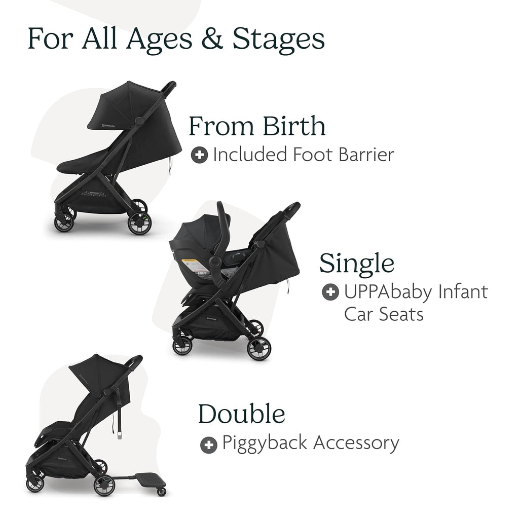 UPPAbaby Minu V3 Travel Stroller, Lightweight, Greyson