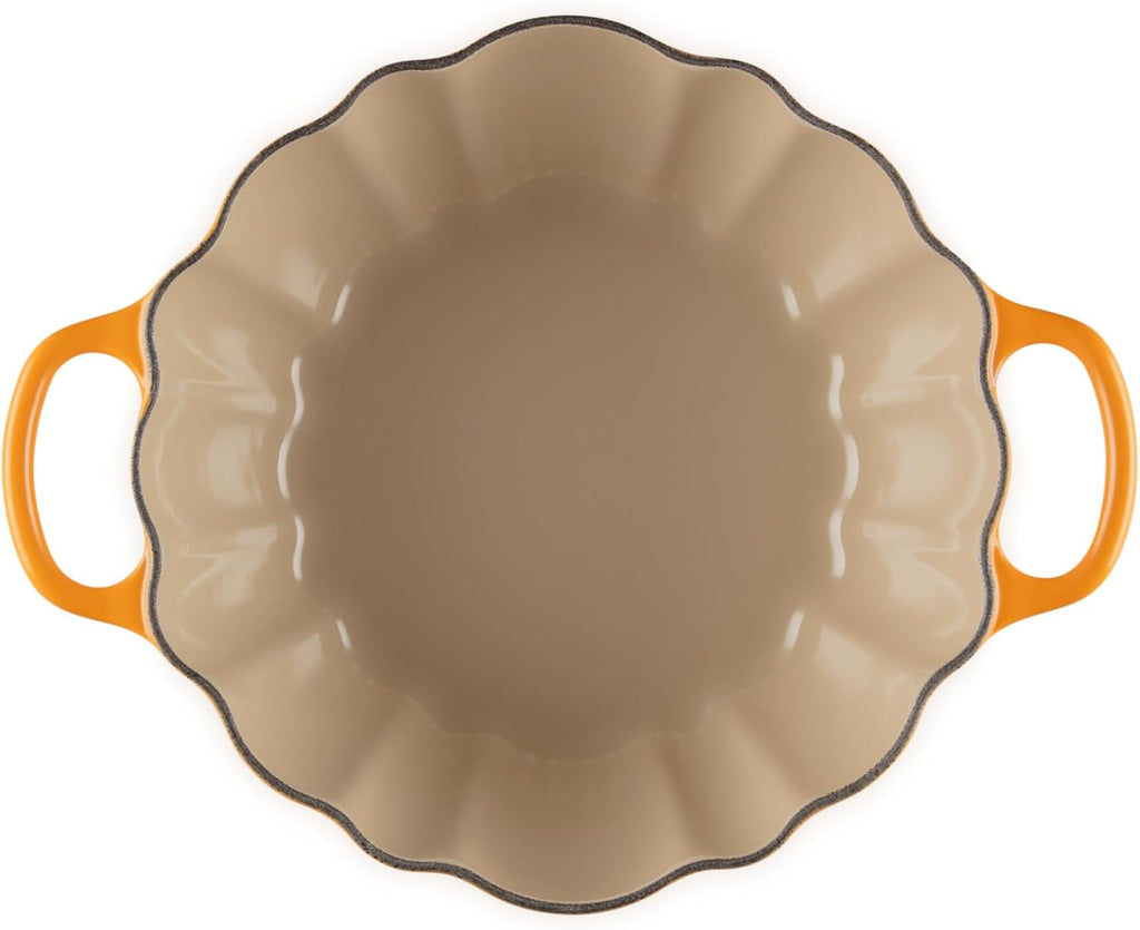 Le Creuset Pumpkin Cocotte 4 qt. Cast Iron Persimmon Gold Knob