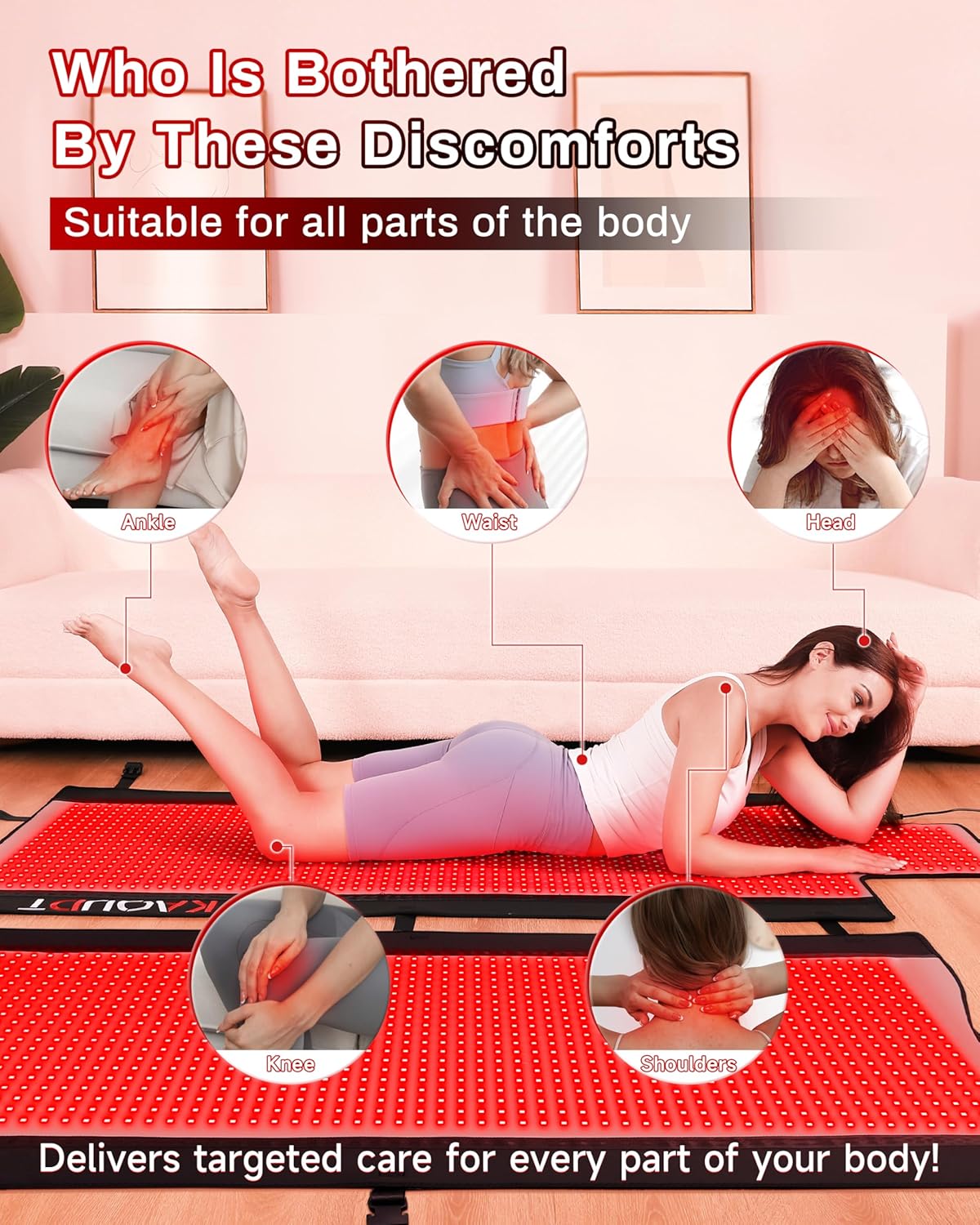 2025 Red Light Therapy Mat, Medical-Grade TPU, 2570 LEDs, 73"x33"