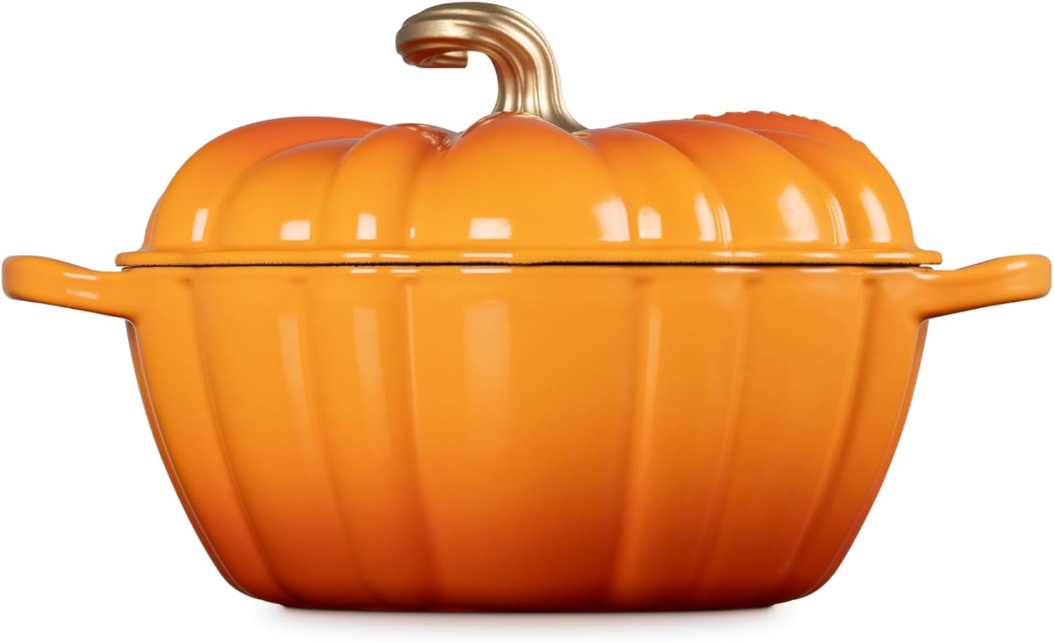 Le Creuset Pumpkin Cocotte 4 qt. Cast Iron Persimmon Gold Knob