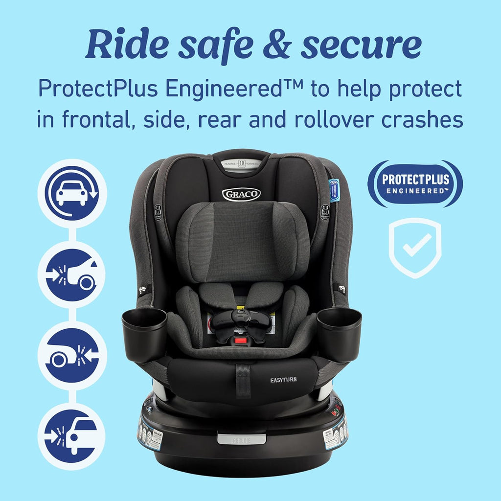 Graco EasyTurn 360 Convertible Car Seat, Rotating, Cyran